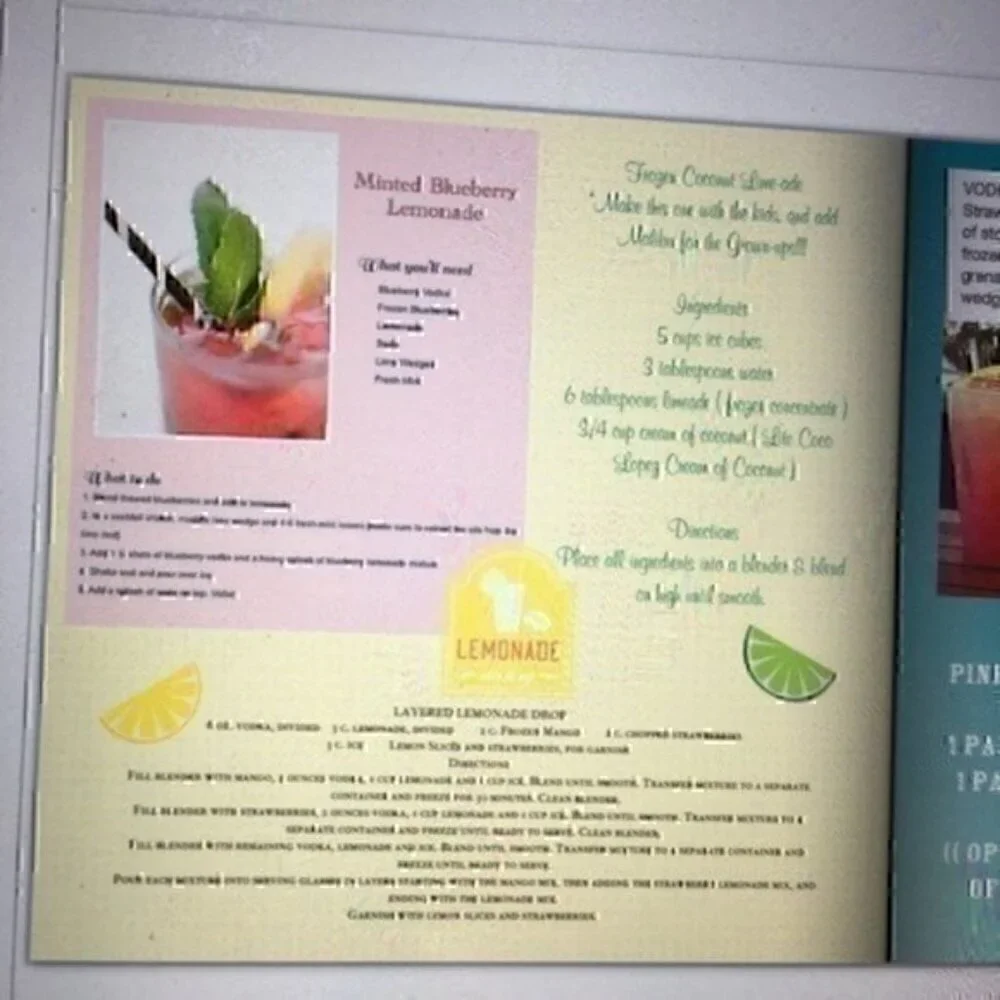 8x8 hardcover Adult Beverage Book